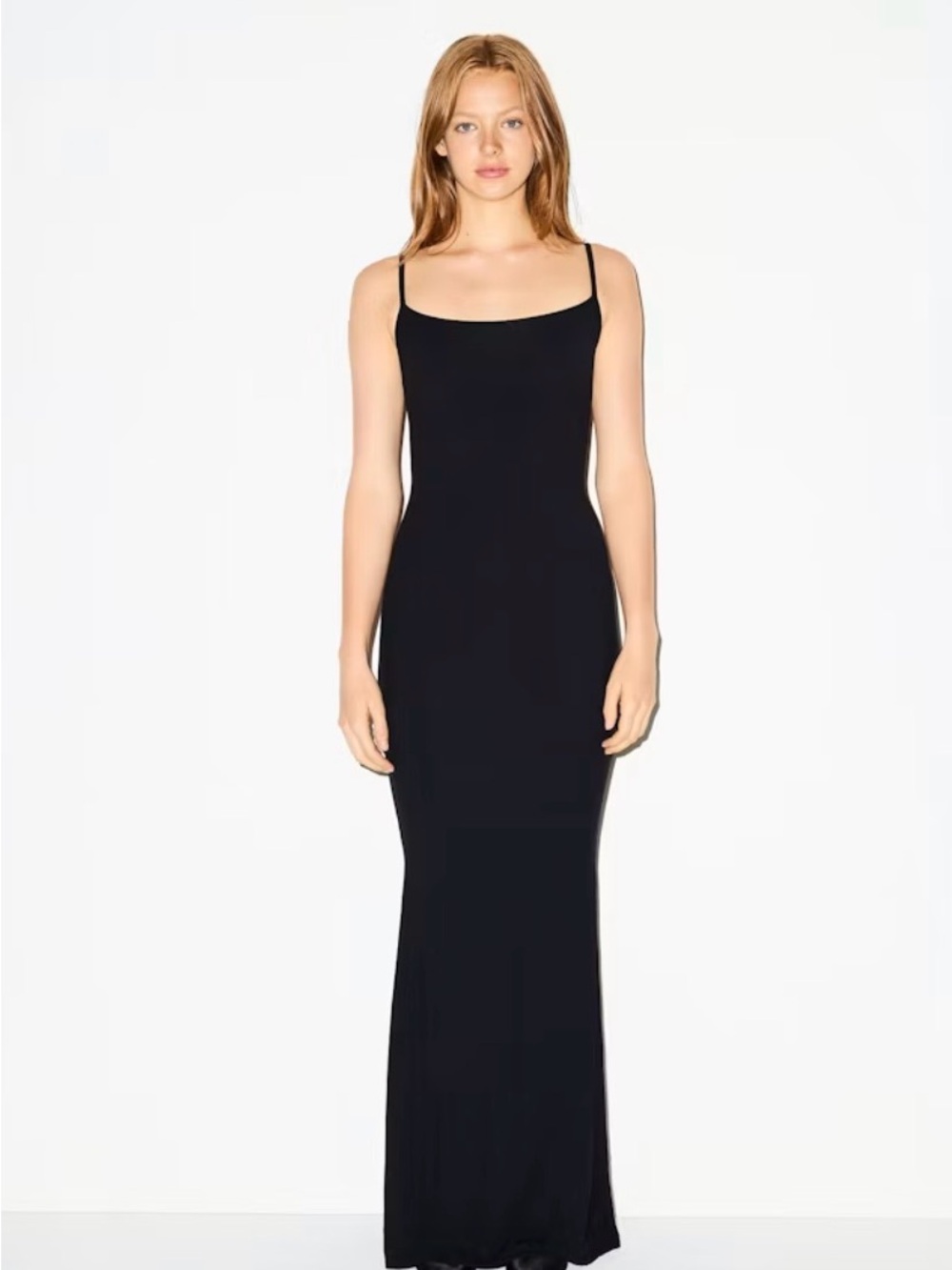 SKIMS Soft Lounge Slip Dress in Onyx